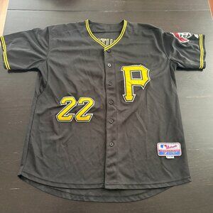 Mens Andrew McCutchen Pittsburgh Pirates #22 Black Jersey Size 48